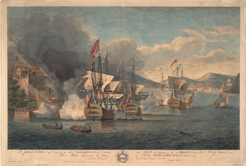 Detail of Capture of Porto Bello by Admiral Edward Vernon on 22 November 1739 by Samuel Scott