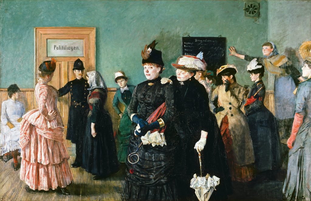 Detail of Albertine at the Police Doctors Waiting Room by Christian Krohg