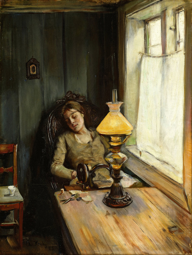 Detail of Tired by Christian Krohg