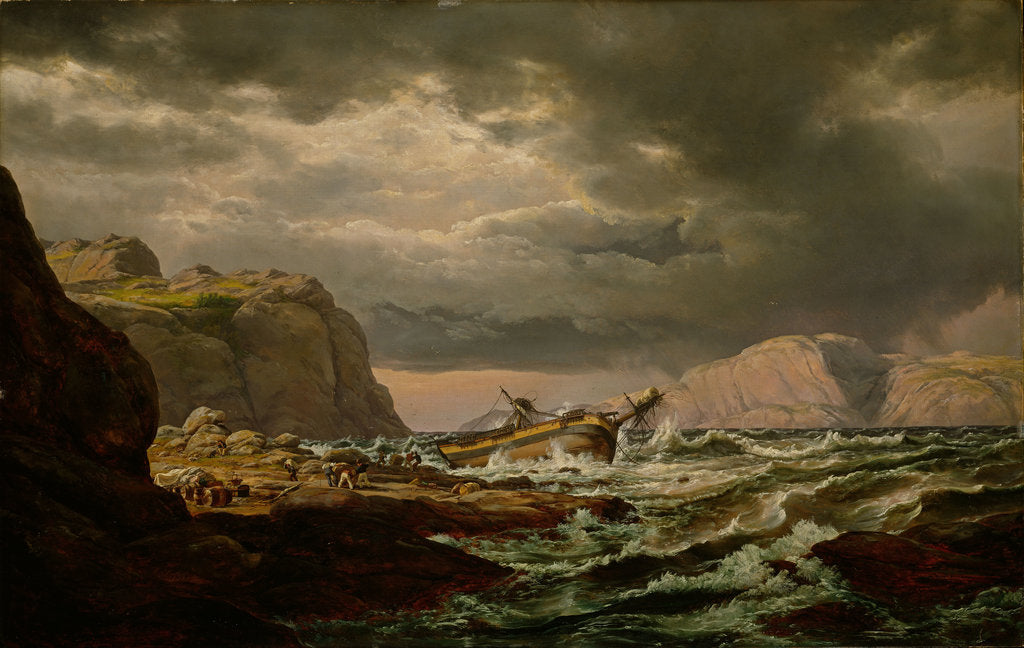 Detail of Shipwreck on the Norwegian Coast by Johan Christian Clausen Dahl