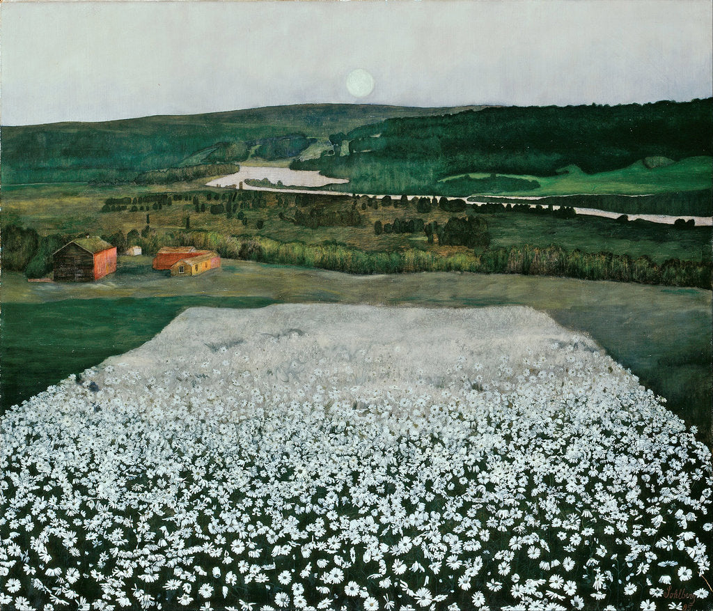 Detail of Flower Meadow in the North by Harald Sohlberg