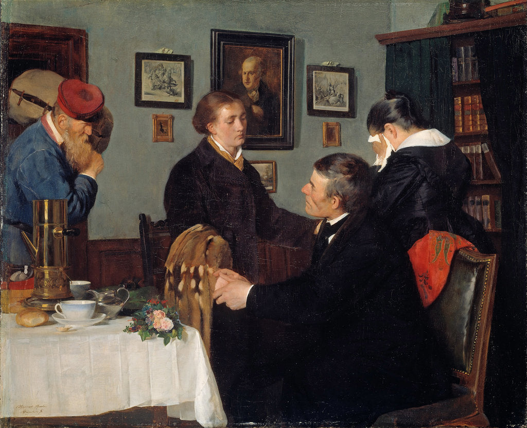 Detail of The Farewell by Harriet Backer