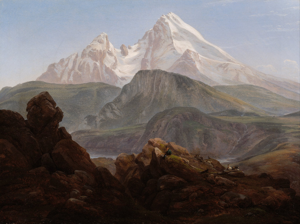 Detail of The Watzmann by Johan Christian Clausen Dahl