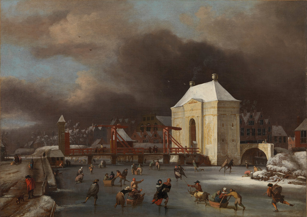 Detail of View of the Heiligewegspoort in Amsterdam by Jan van Kessel