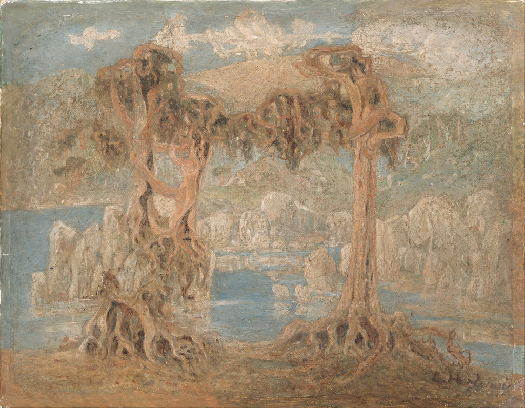 Detail of Landscape by Lars Hertervig