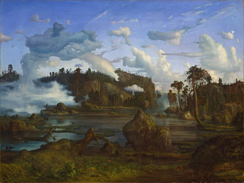 Detail of The Tarn by Lars Hertervig