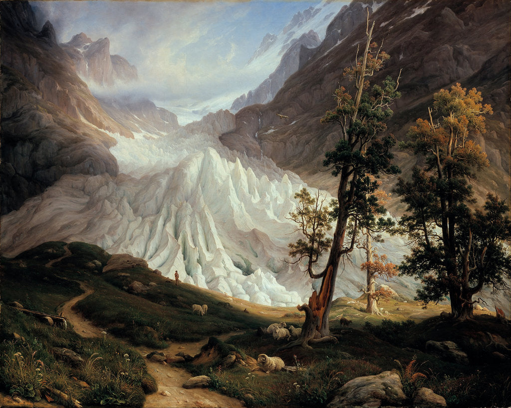 Detail of The Lower Grindelwald Glacier by Thomas Fearnley