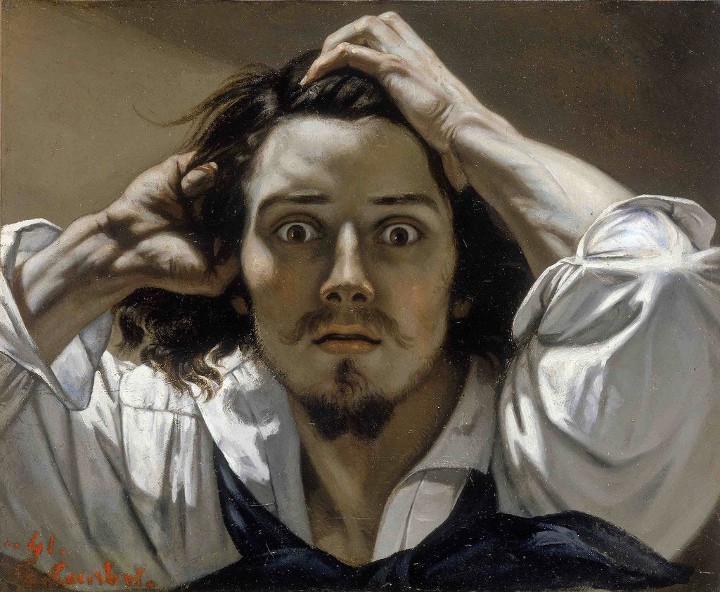 Detail of The Desperate Man (Self-Portrait) by Gustave Courbet