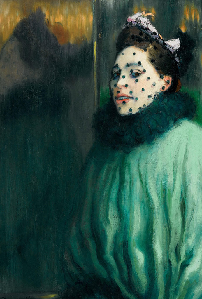 Detail of Woman with veil (Femme à la voilette) by Louis Anquetin