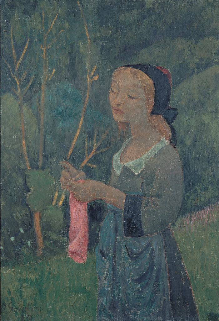 Detail of Girl with a Pink Stocking by Paul Sérusier