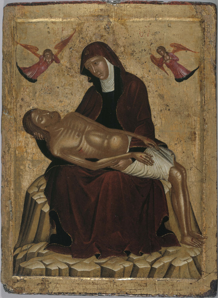 Detail of Pietà by Greek icon