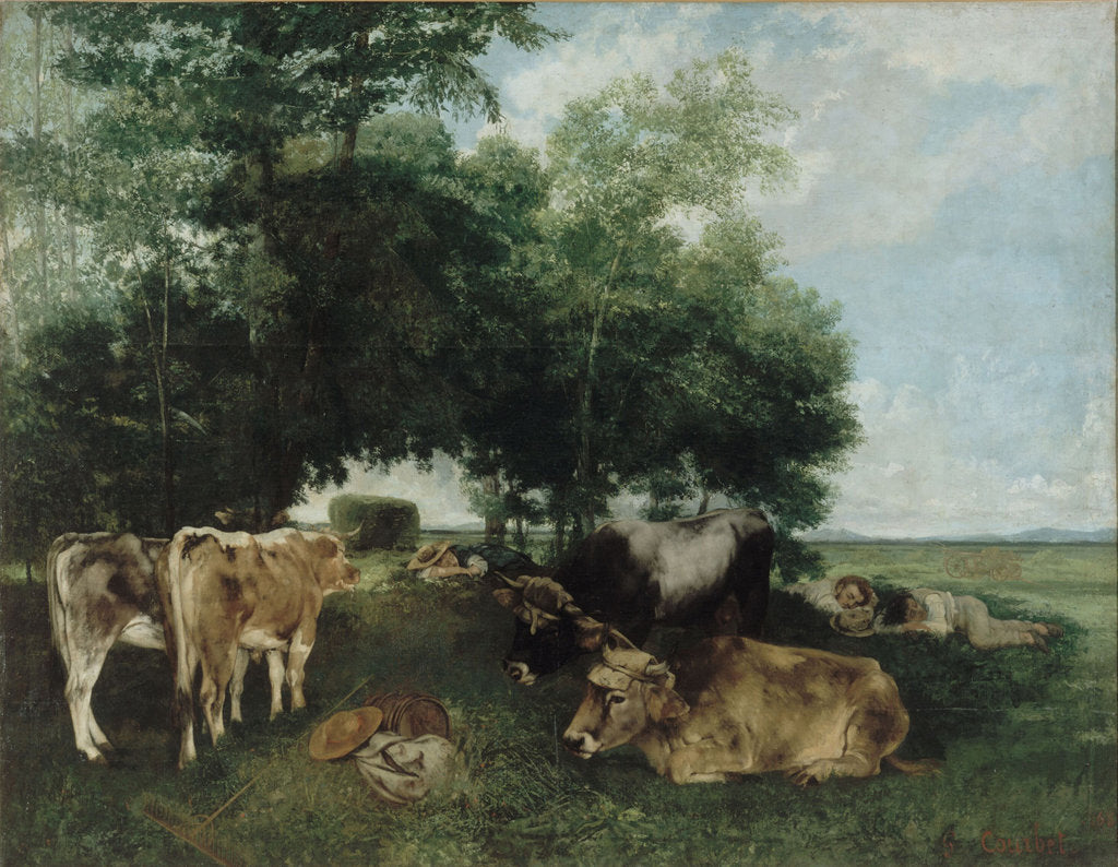 Detail of Nap during the Haying Season, Doubs Mountains by Gustave Courbet