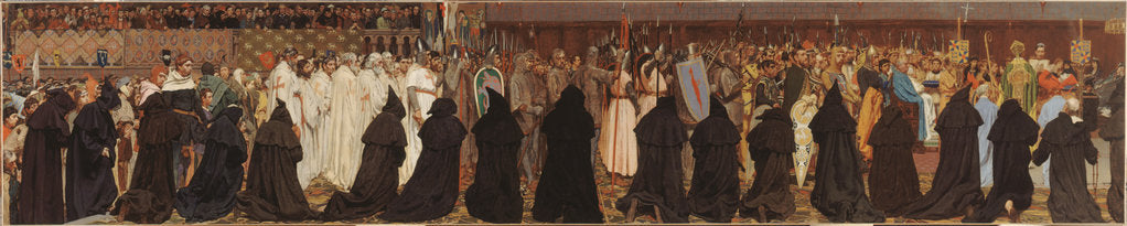 Detail of The funeral of Charles the Good, in Bruges, on April 22, 1127 by Jan Van Beers