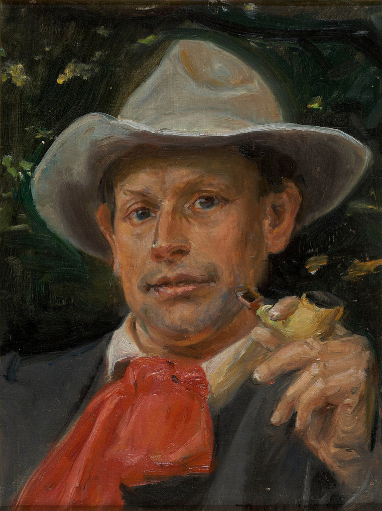 Detail of Portrait of Martin Andersen Nexø by Michael Ancher