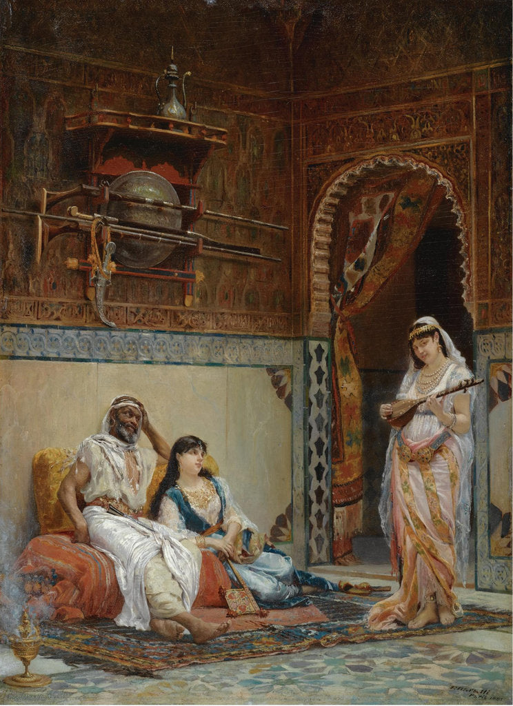 Detail of in a Harem by Filippo Baratti