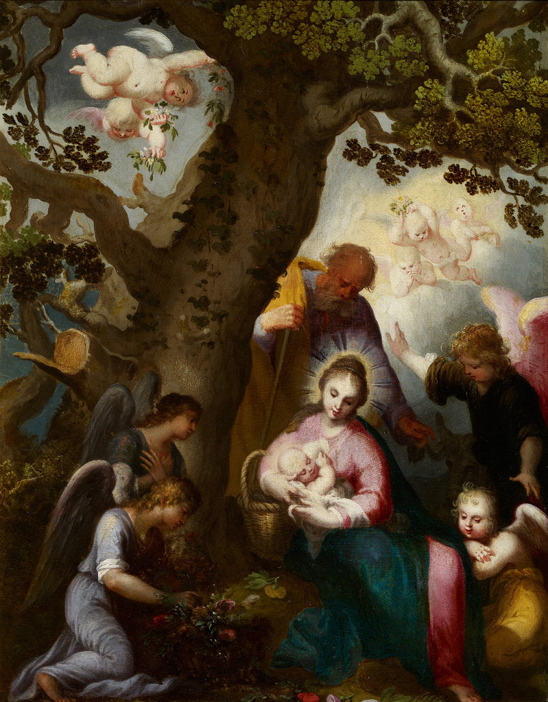 Detail of The Flight into Egypt by Abraham Bloemaert