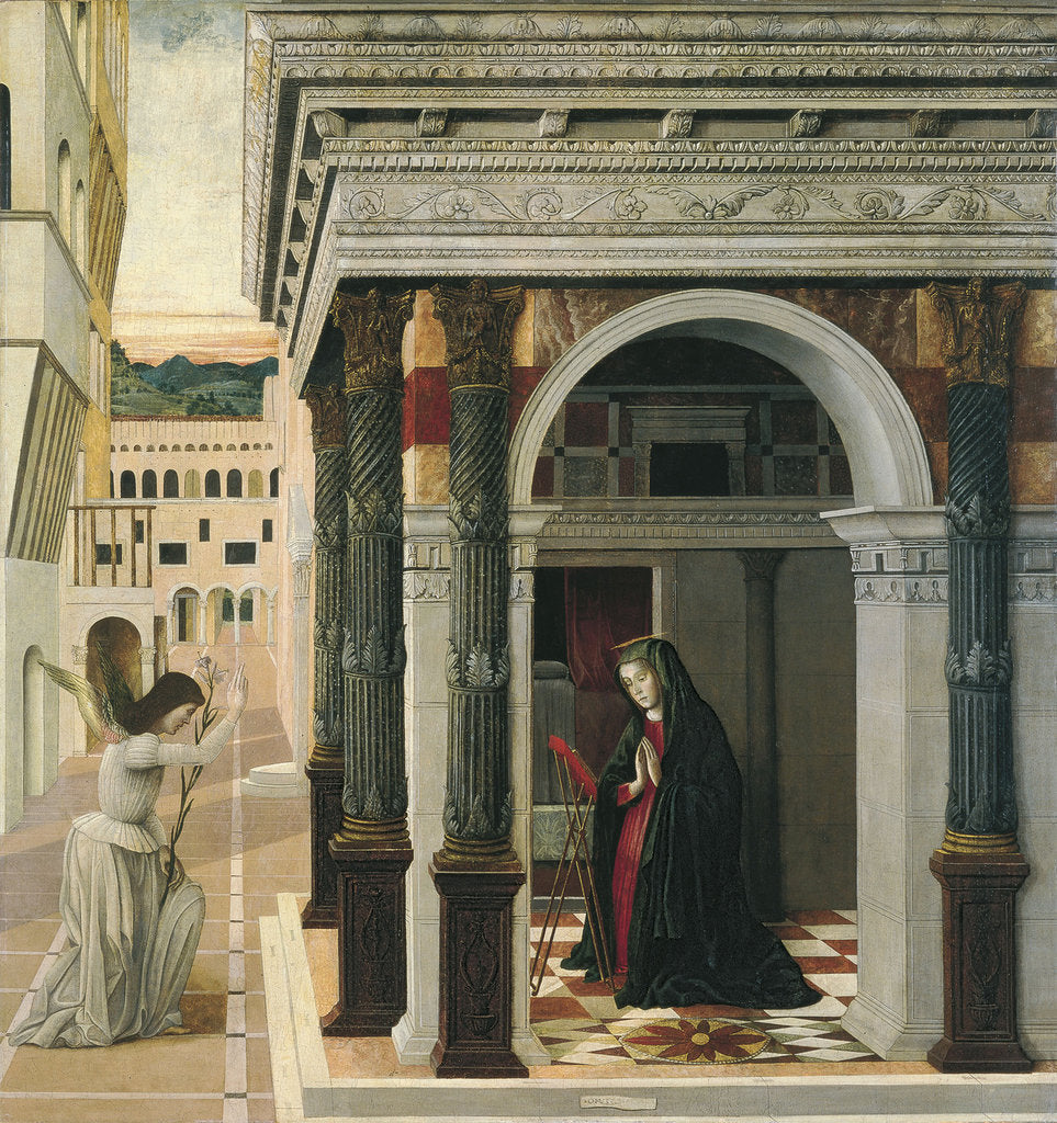 Detail of The Annunciation by Gentile Bellini