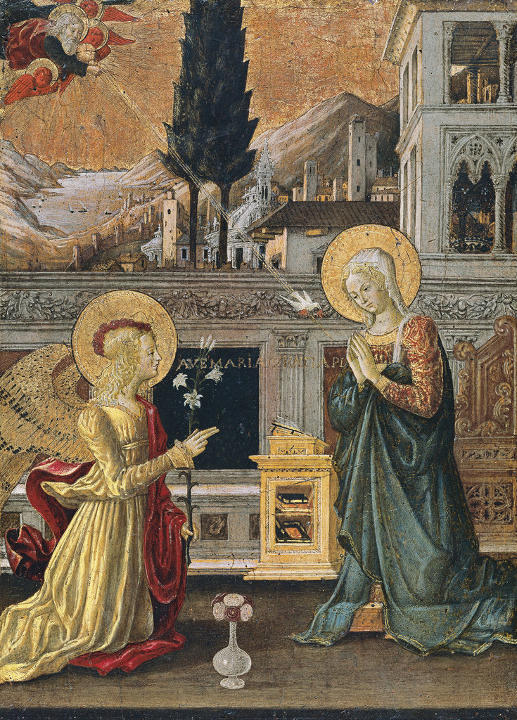 Detail of The Annunciation by Benedetto Bonfigli