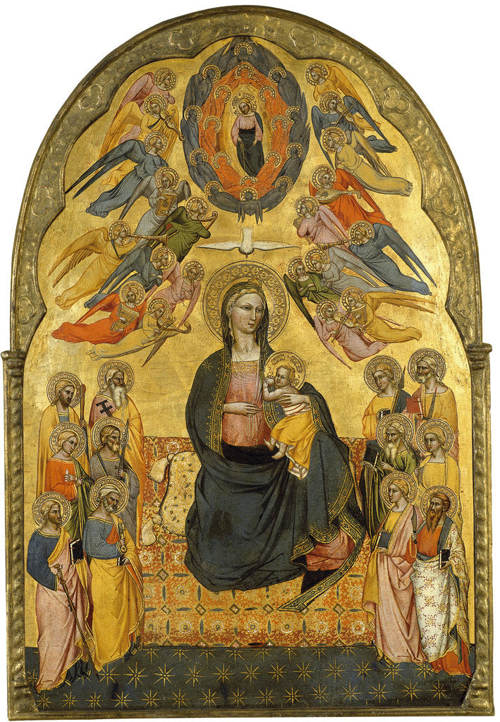 Detail of The Virgin of Humility with the Holy Father, the Holy Spirit and the twelve Apostles by Cenni di Francesco di ser Cenni