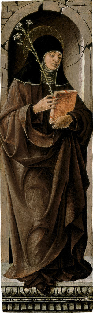 Detail of Saint Clare by Francesco del Cossa