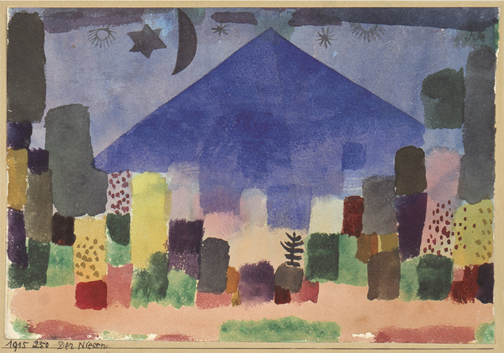 Detail of The Mountain Niesen. Egyptian Night by Paul Klee