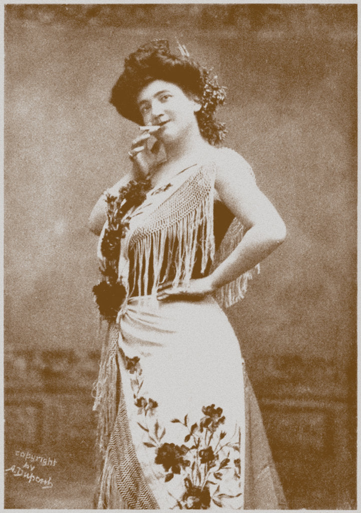 Detail of Emma Calvé as Carmen by Aimé Dupont