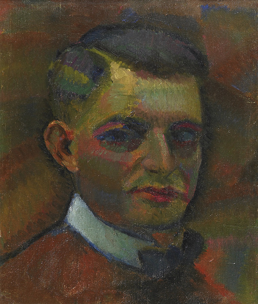 Detail of Self-Portrait by Vladimir Davidovich Baranov-Rossiné