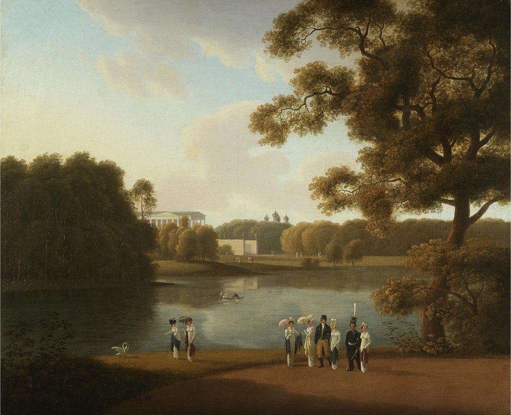 Detail of View of the Cameron Gallery in Tsarskoye Selo, 1815 by Andrei Yefimovich Martynov