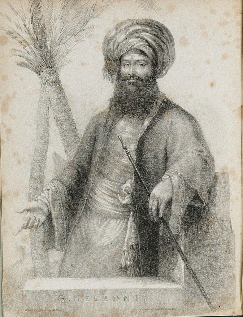 Detail of Giovanni Battista Belzoni Frontispiece from Narrative of the Operations and Recent Disco by Anonymous