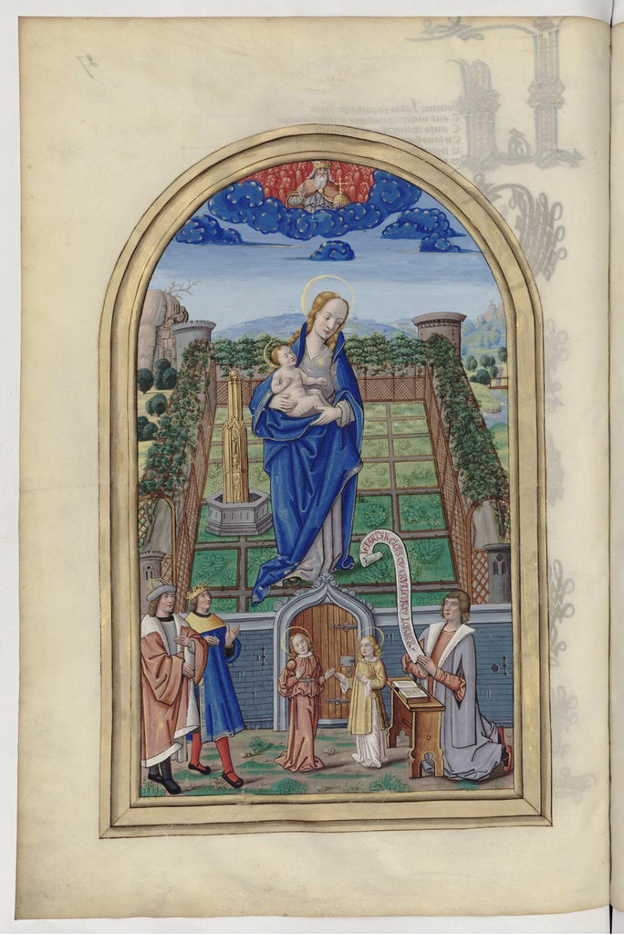 Detail of The Virgin Mary. From: Chants royaux en lhonneur de la Vierge au Puy dAmiens, 1501-1600 by Anonymous