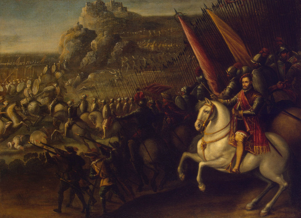 Detail of Battle scene, 1643 by Juan de la Corte