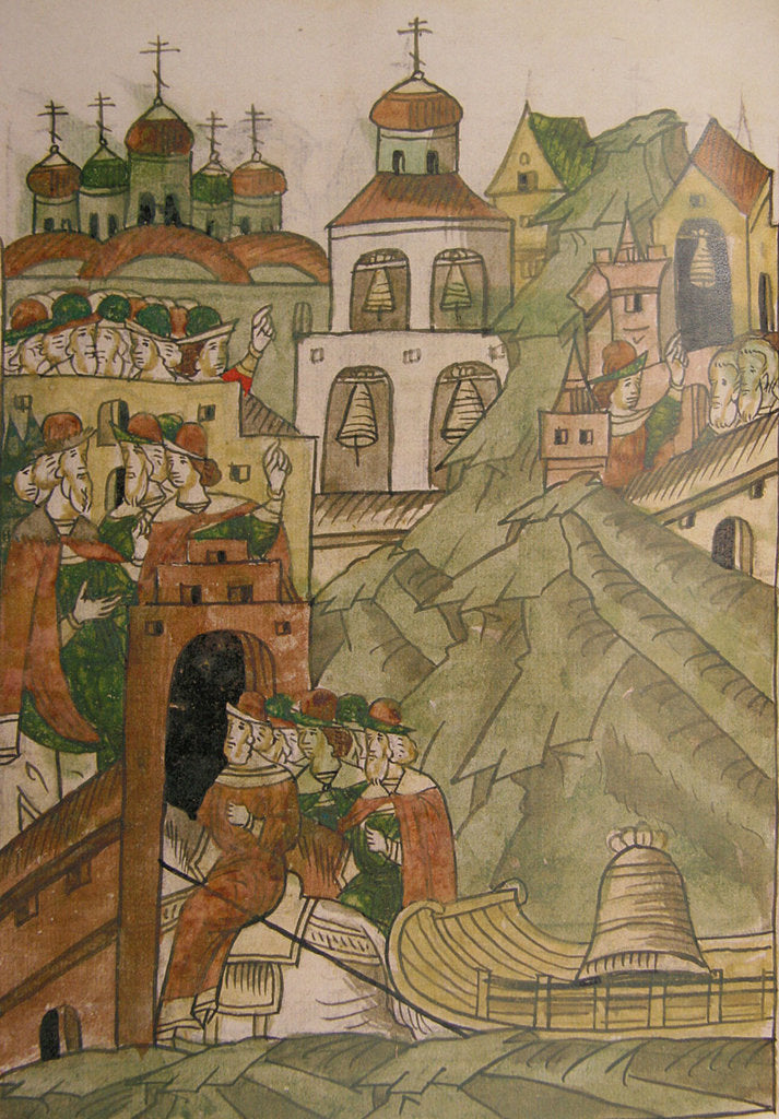 Detail of The bell of the peoples assembly will not ring in Novgorod again by Ancient Russian Art