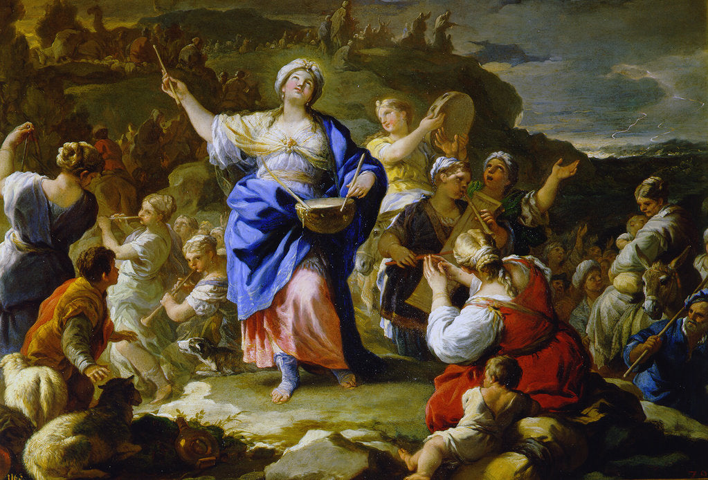 Detail of The Song of Miriam the Prophetess, 1687 by Luca Giordano