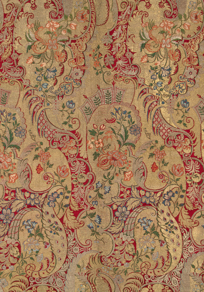 Detail of Fragment of Silk Cloth, Early 17th cen by West European Applied Art