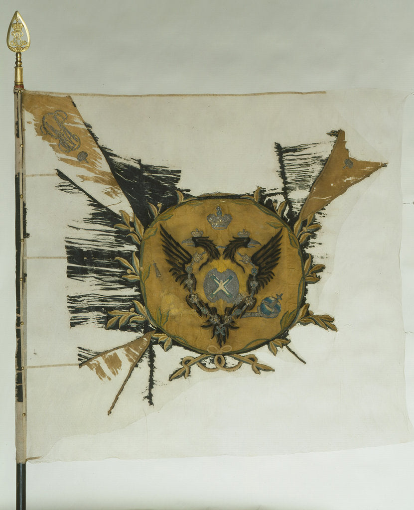 Detail of Saint George Flag of the Infantry Regiment at the Time of Catherine II, Mid of the 18th cen by Banners and Standards Flags