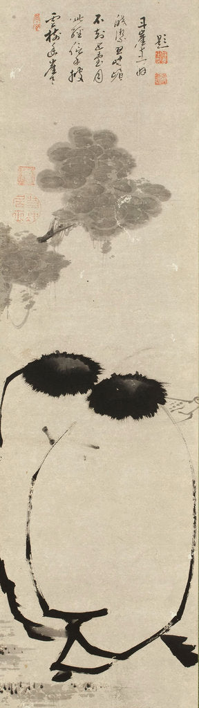 Detail of Hanshan and Shide, c. 1763 by Ito Jakuchu