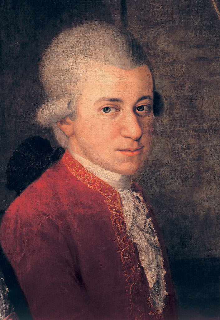 Detail of Wolfgang Amadeus Mozart Detail, 1781 by Johann Nepomuk della Croce