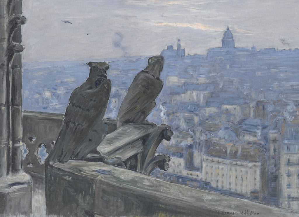 Detail of Paris as seen from the towers of Notre Dame, c. 1900 by Adolphe Étienne Auguste Moreau-Nélaton
