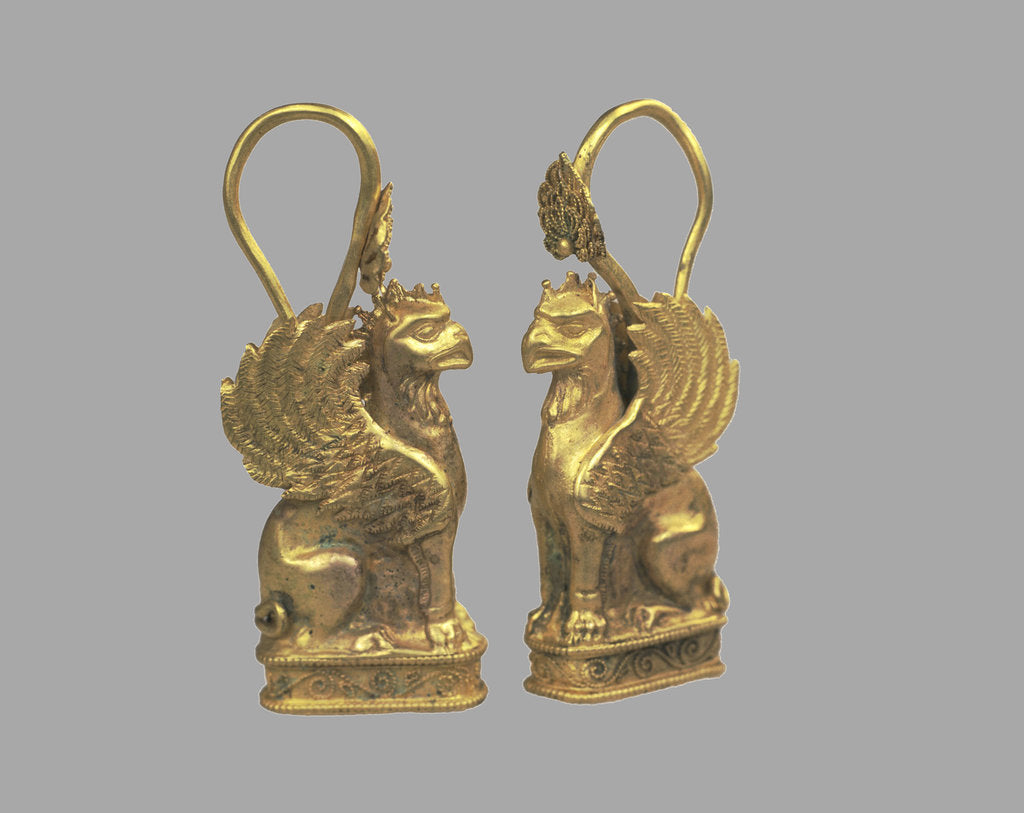 Detail of Earring in the Form of Griffin, 5th cen. BC by Scythian Art