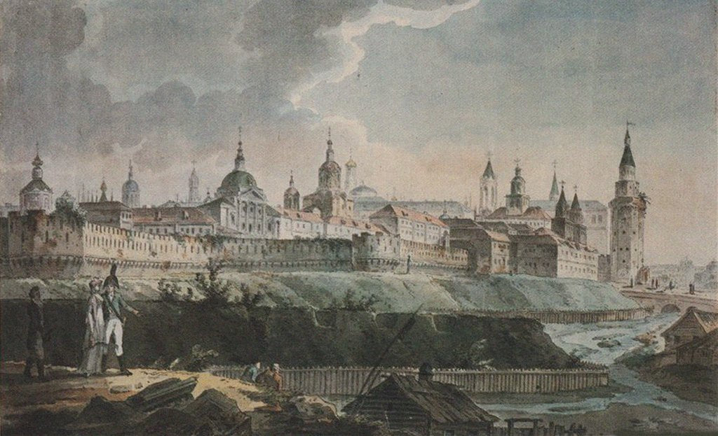 View of the Kitay-gorod from Ruins of the Cannon Laundry, Early 19th cen by Anonymous