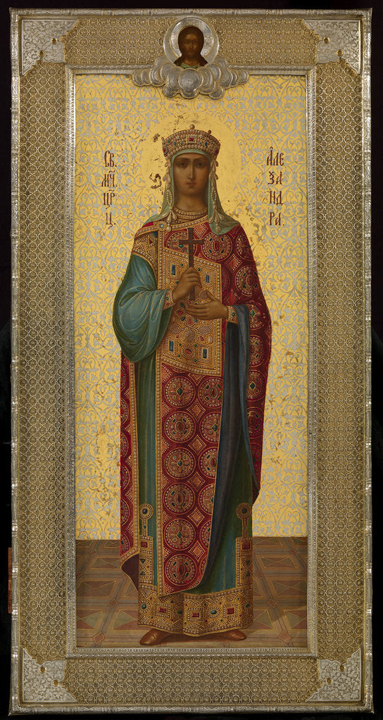 Detail of Saint Empress Alexandra, 1883 by Pavel Akimovich Ovchinnikov