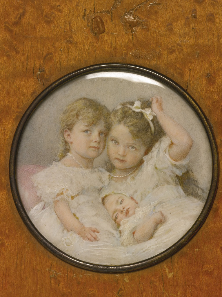 Portrait miniature of Grand Duchesses Olga, Tatiana and Maria of Russia, c. 1900 by Anonymous