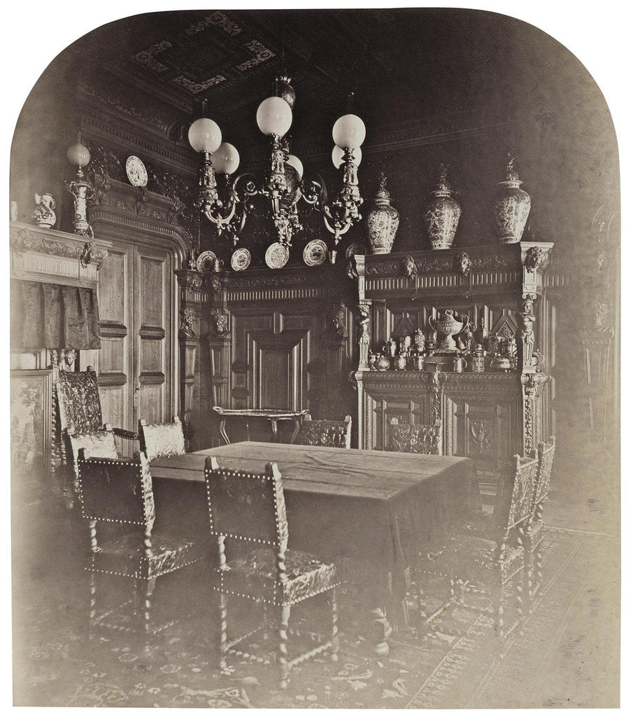 Detail of The House of Ivan Paskevich at the English Embankment in Petersburg. The dining room, 1860s by Giovanni Bianchi