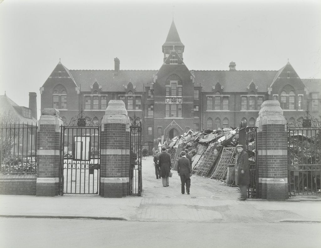 Detail of Hackney Downs School, London, 1941 by Unknown