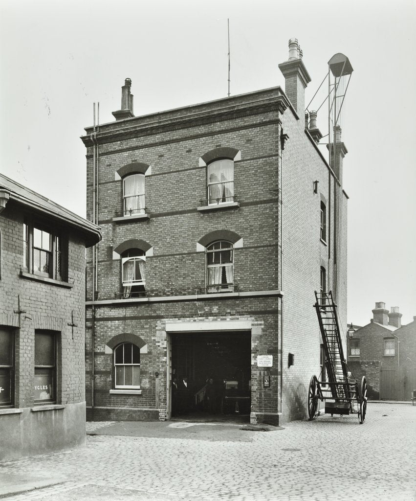 Detail of Blackheath Fire Station, Tranquil Vale, Blackheath, London, 1905 by Unknown