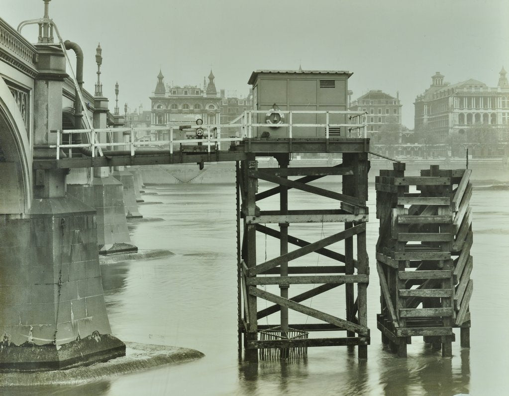 Detail of Emergency Water Supply Pump Platform, Westminster Bridge, London, WWII, 1944 by Unknown