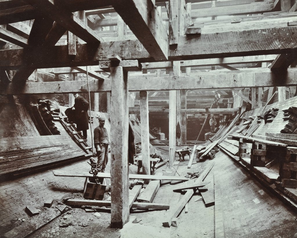 Detail of The Rotherhithe Tunnel under construction, London, March 1905 by Unknown