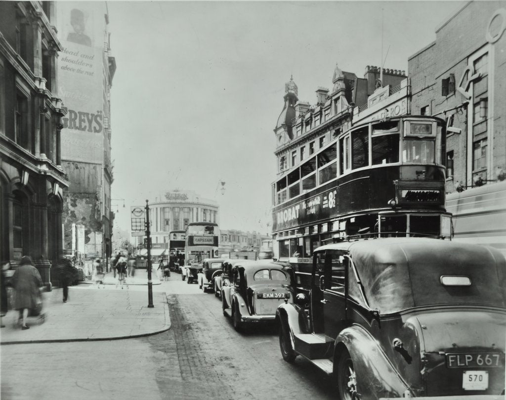 Detail of Traffic on the New Kent Road, Southwark, London, 1947 by Unknown