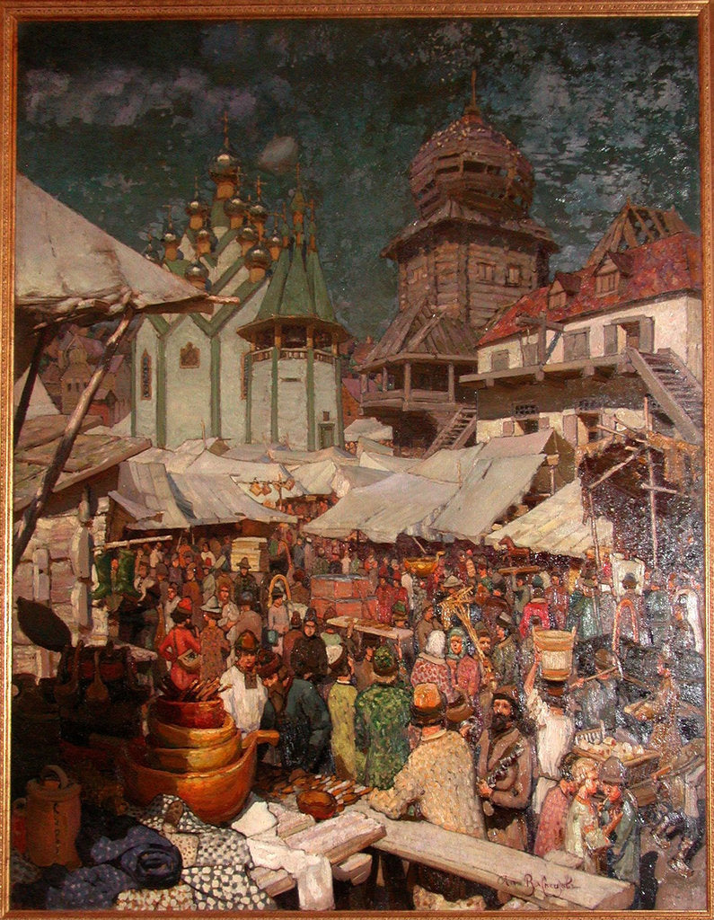 Detail of Market. 17th century, 1903 by Appolinari Mikhaylovich Vasnetsov
