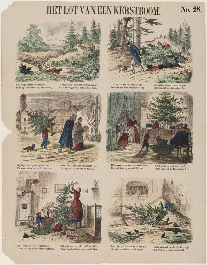 Detail of The Story of a Christmas tree, Second Half of the 19th century by Anonymous